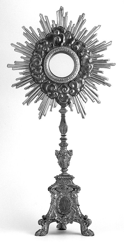 monogramma mariano (reliquiario - a ostensorio) - bottega toscana (sec. XVIII)