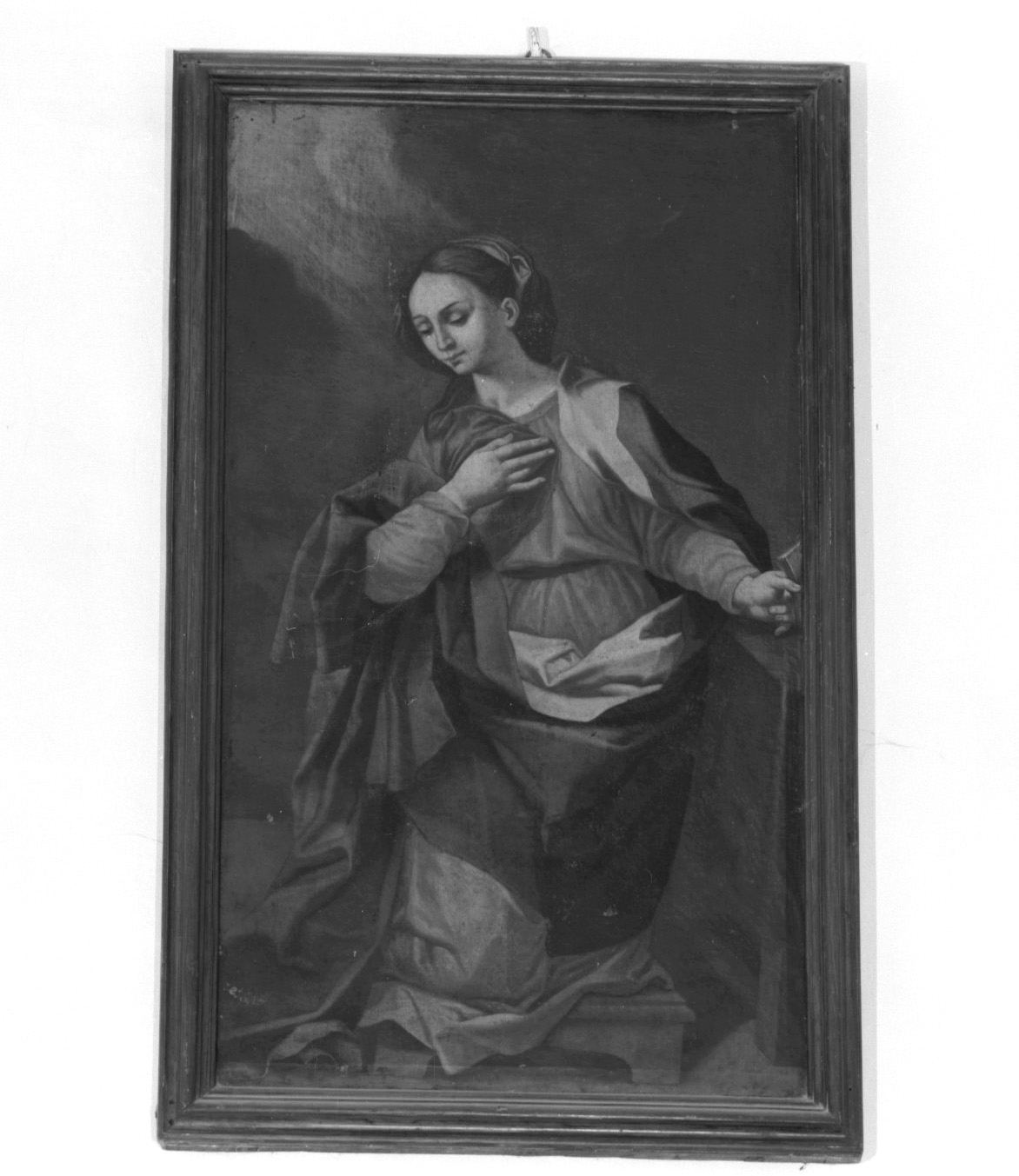Madonna annunciata (dipinto, elemento d'insieme) - ambito toscano (sec. XVII)
