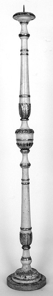 candeliere d'altare, serie - bottega toscana (prima metà sec. XIX)