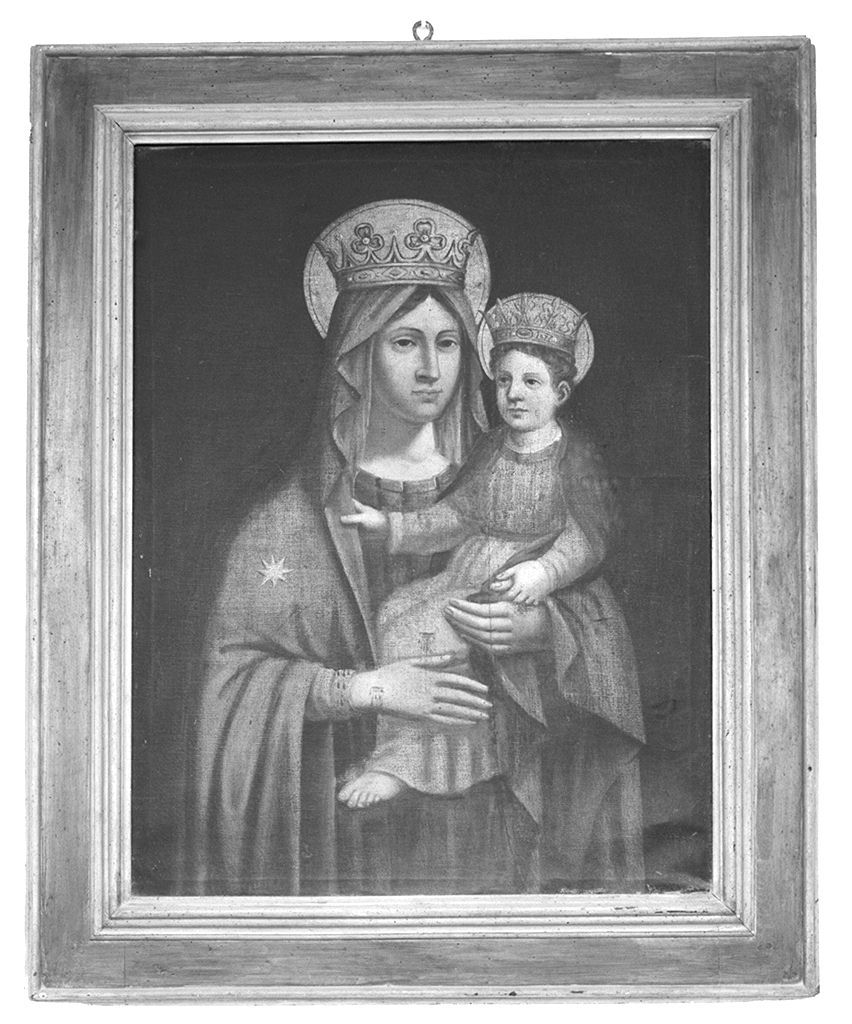 Madonna con personaggi che implorano il suo aiuto (dipinto) - ambito toscano (prima metà sec. XIX)