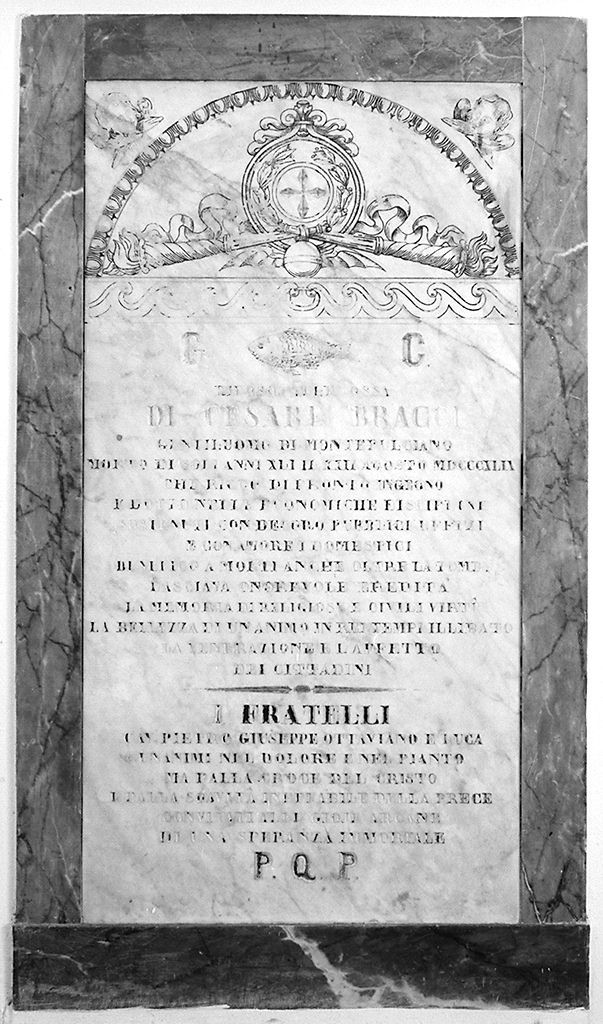 lapide tombale - bottega toscana (sec. XIX)