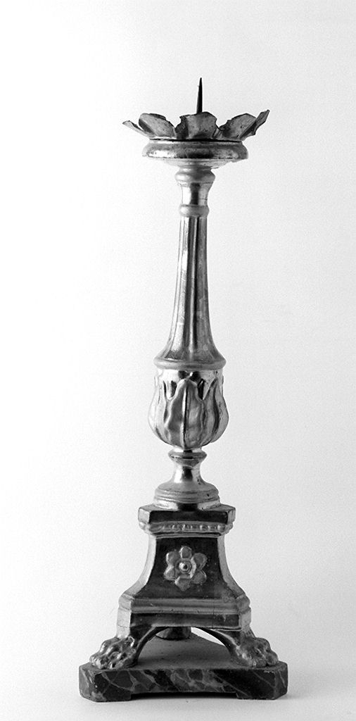 candeliere d'altare, serie - bottega toscana (sec. XIX)