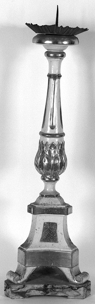 motivi decorativi vegetali (candeliere d'altare, serie) - bottega toscana (prima metà sec. XIX)