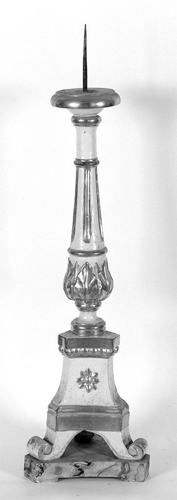 candeliere d'altare, serie - bottega toscana (prima metà sec. XIX)