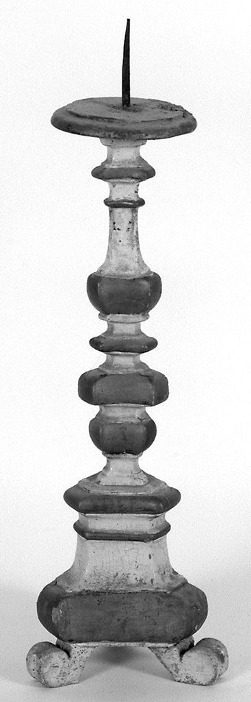 candeliere d'altare, serie - bottega toscana (sec. XVIII)