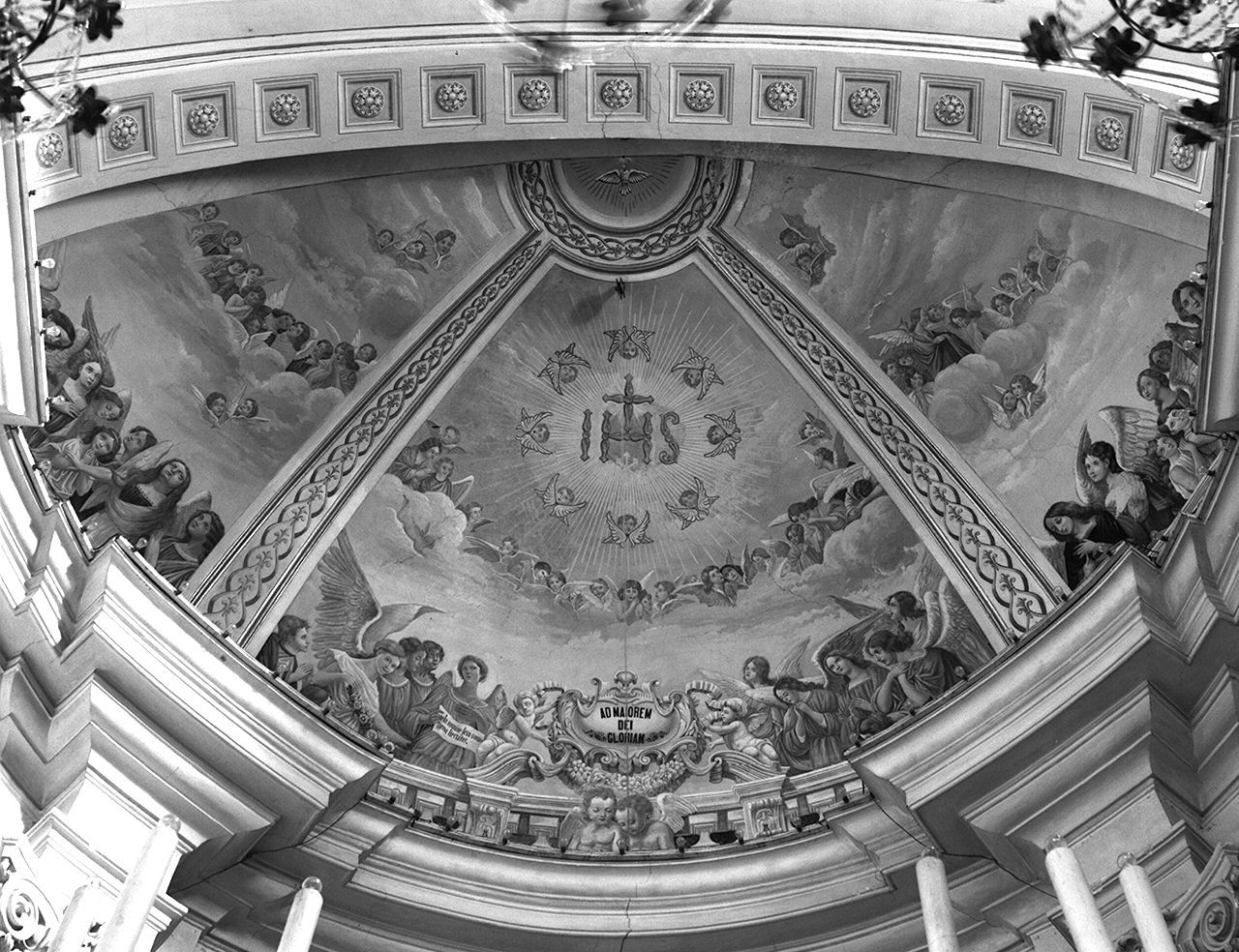 adorazione del nome di Gesù (dipinto, elemento d'insieme) di Tarugi Sallustio (sec. XX)