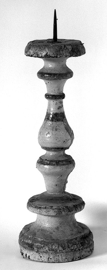 candeliere d'altare, serie - bottega toscana (secc. XVIII/ XIX)