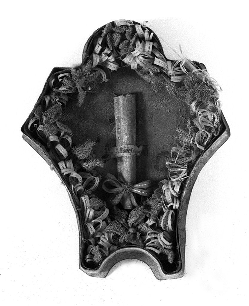 reliquiario, frammento - bottega toscana (secc. XVIII/ XIX)