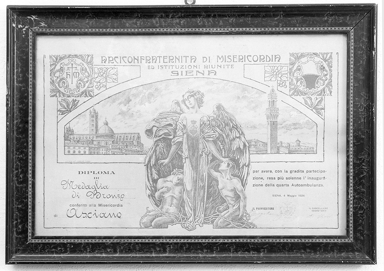 cornice, elemento d'insieme - bottega senese (sec. XX)