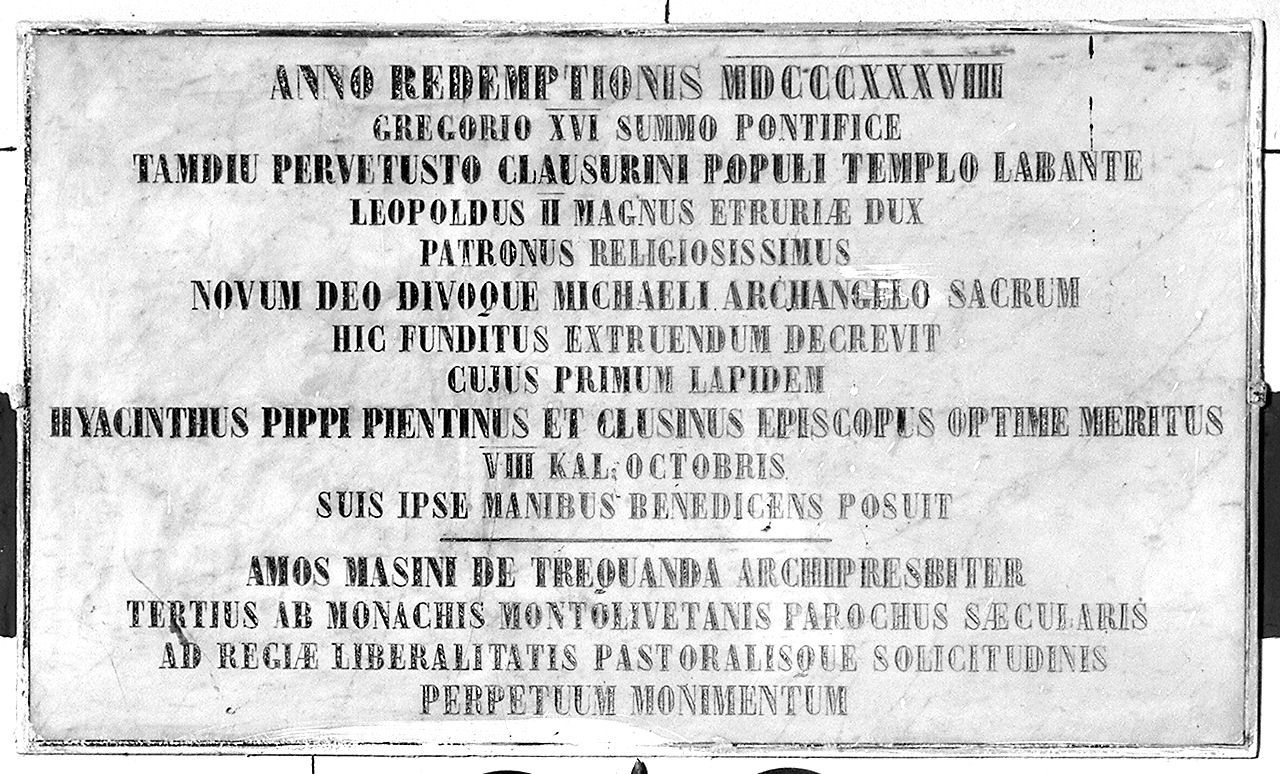 lapide documentaria - bottega senese (sec. XIX)