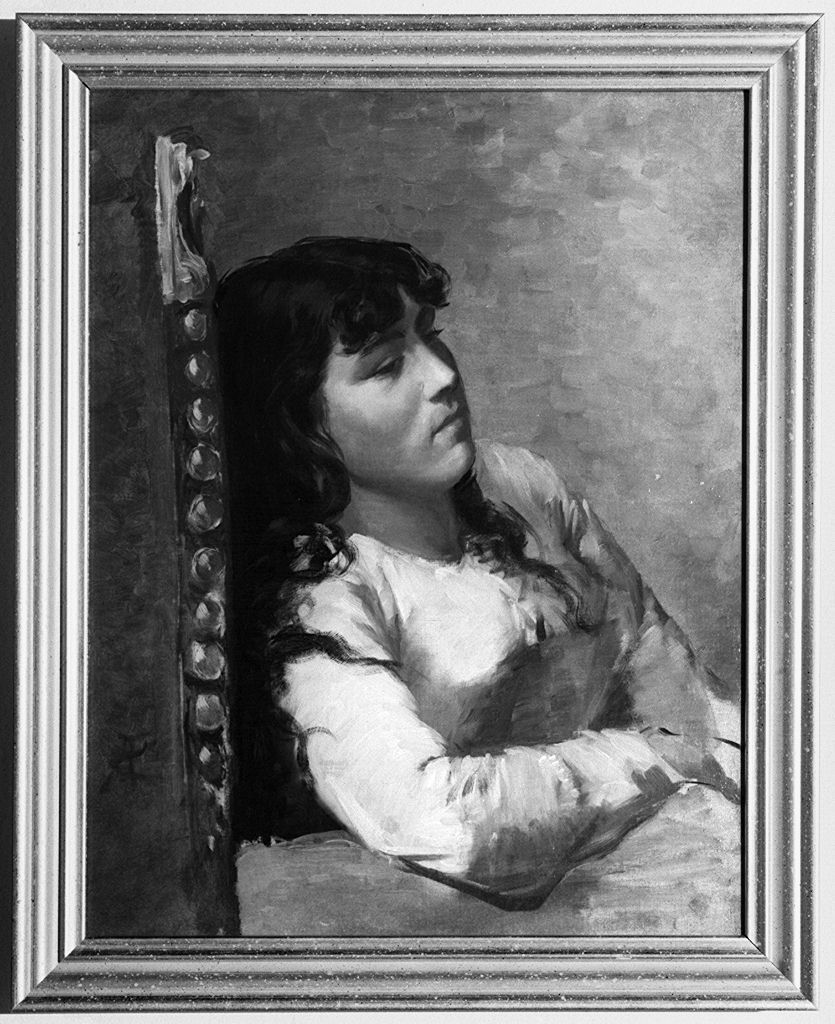 ritratto di donna (dipinto) di Cassioli Amos (sec. XIX)
