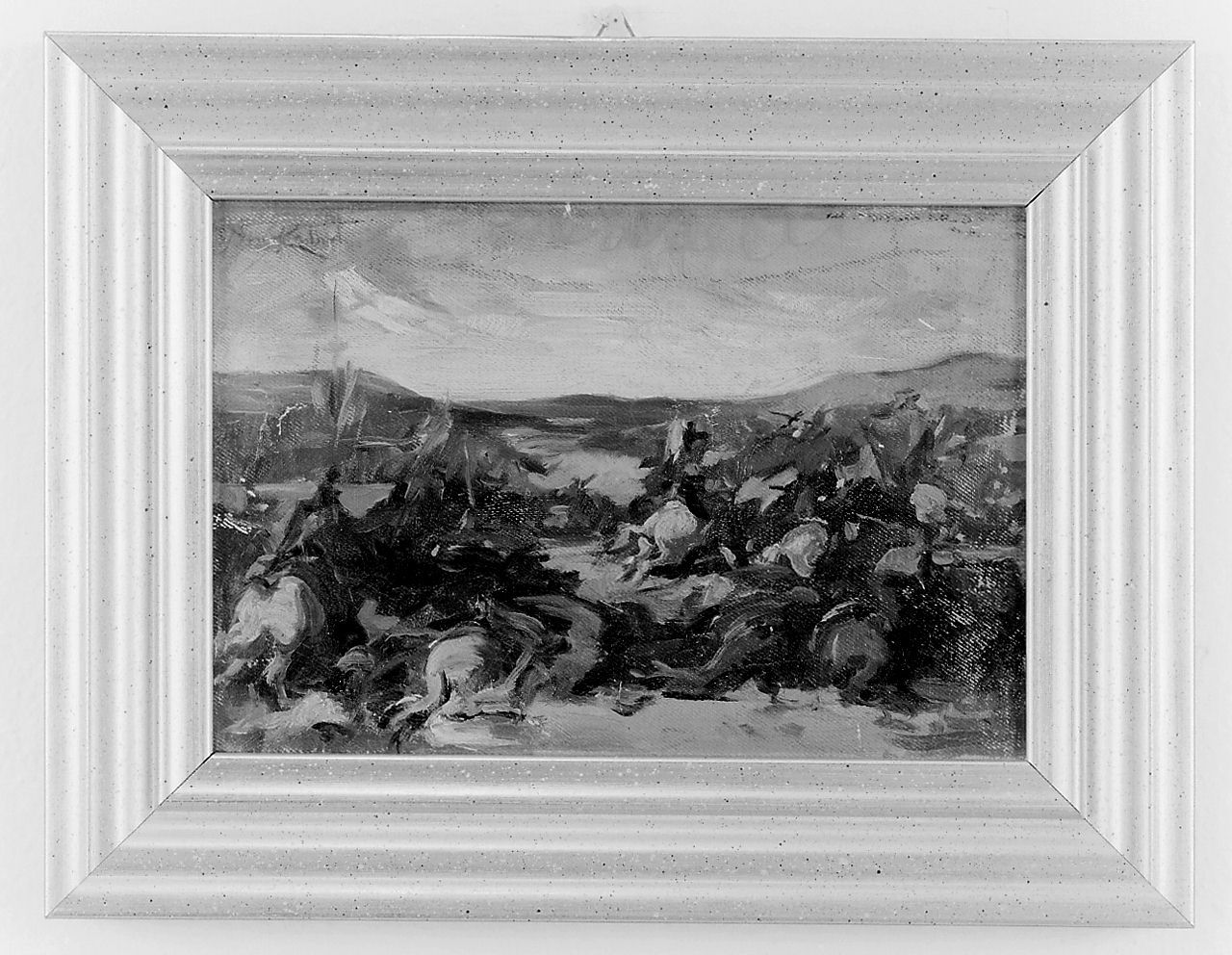 scena di battaglia (dipinto) di Cassioli Amos (sec. XIX)