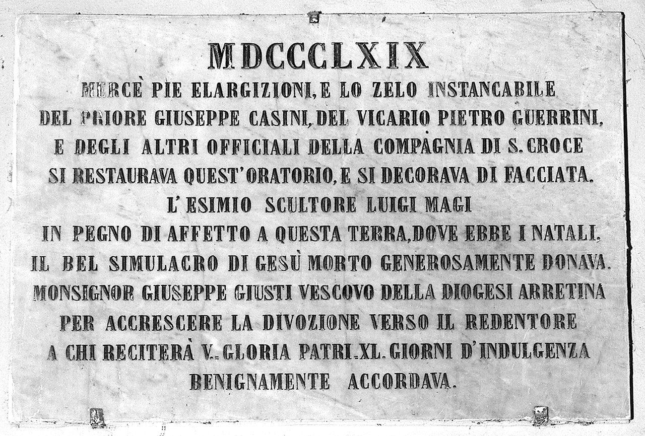 lapide - bottega toscana (sec. XIX)