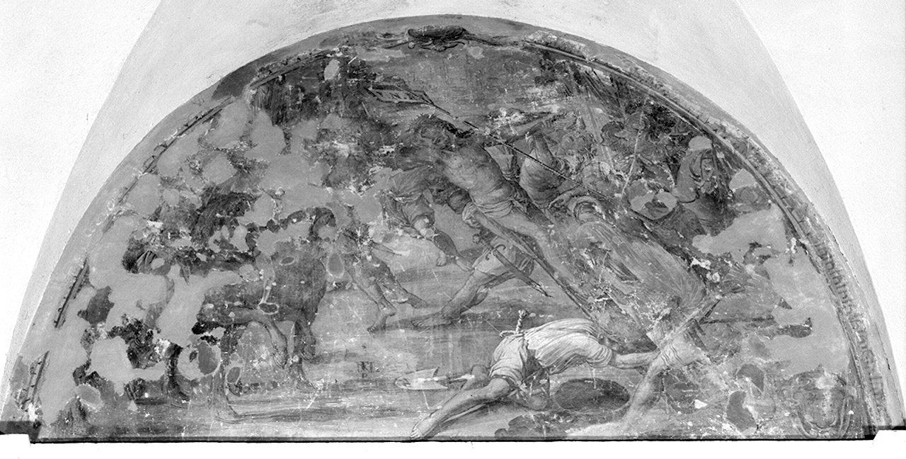 Cristo inchiodato alla croce (dipinto, elemento d'insieme) di Nasini Francesco (sec. XVII)