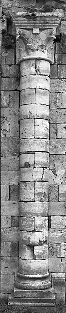 motivi decorativi vegetali stilizzati (semicapitello, elemento d'insieme) - ambito lombardo (sec. XII)