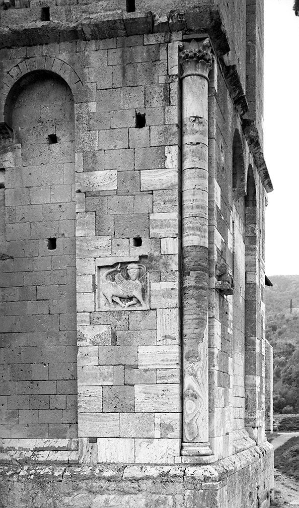 motivi decorativi vegetali stilizzati (capitello, elemento d'insieme) - ambito lombardo (sec. XII)