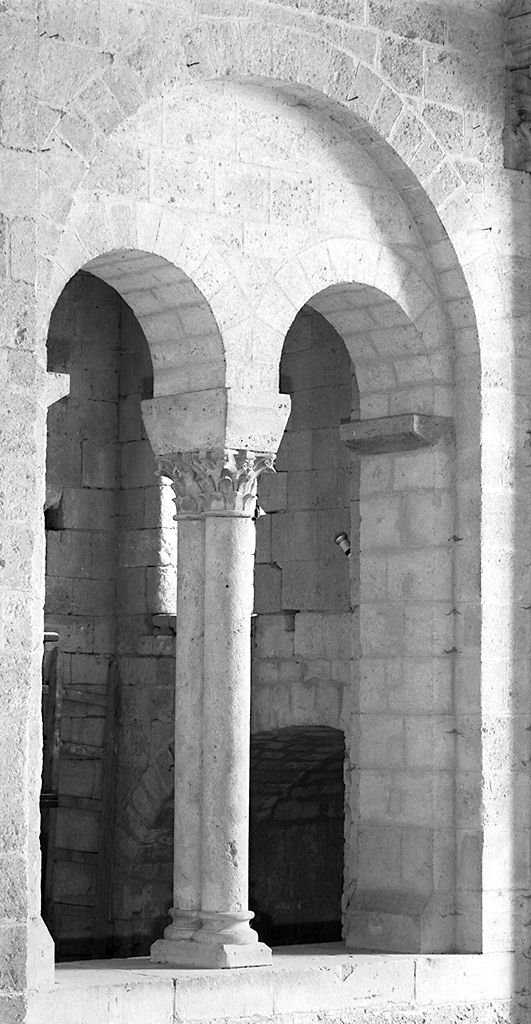 motivi decorativi vegetali stilizzati (bifora, elemento d'insieme) - ambito lombardo (sec. XII)