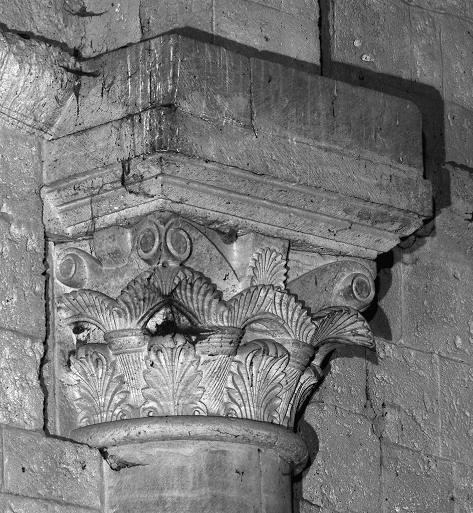 semicapitello, elemento d'insieme - ambito lombardo (sec. XII)