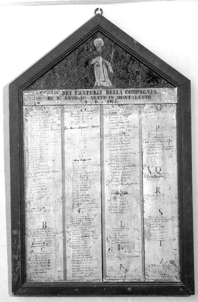 Sant'Antonio Abate (tabella di confraternita) - bottega toscana (sec. XIX)