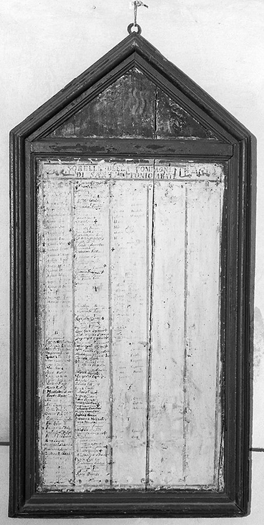 tabella di confraternita - bottega toscana (prima metà sec. XIX)