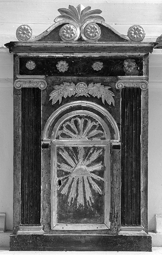 tabernacolo - a frontale architettonico - bottega toscana (primo quarto sec. XIX)
