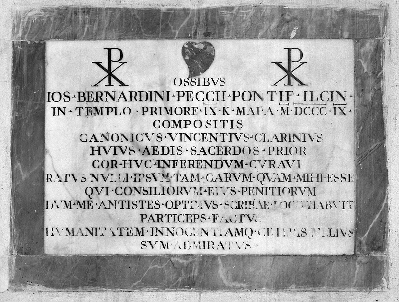 lapide commemorativa - bottega toscana (sec. XIX)