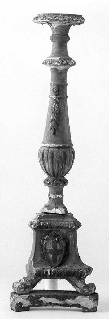 candeliere d'altare, elemento d'insieme - bottega toscana (sec. XIX)