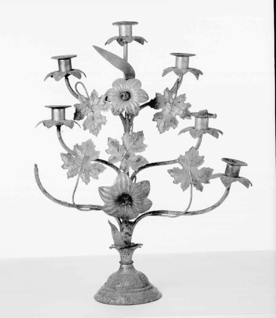 motivi decorativi vegetali (candelabro, serie) - bottega toscana (primo quarto sec. XX)