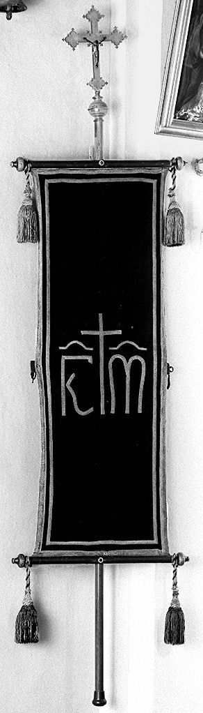 emblema della Compagnia della Misericordia (banda processionale) - manifattura italiana (seconda metà sec. XIX)