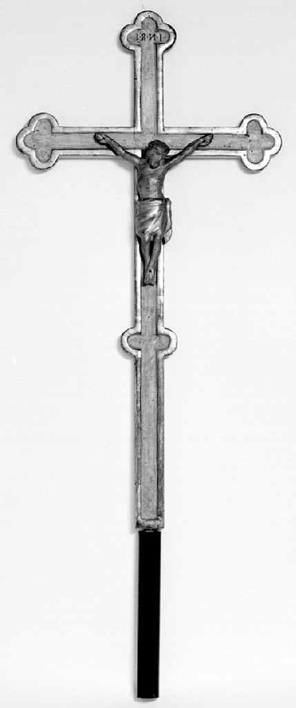 Cristo crocifisso (croce processionale, frammento) - bottega toscana (sec. XIX)