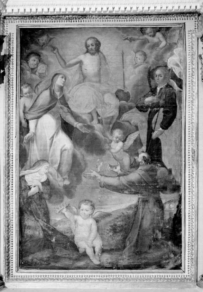 Cristo in gloria e Santi (dipinto) - ambito senese (primo quarto sec. XVII)