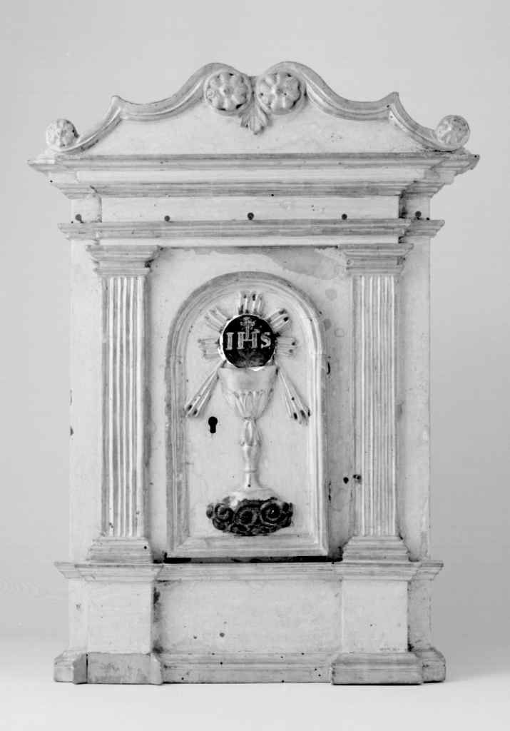 calice eucaristico (tabernacolo - a frontale architettonico, elemento d'insieme) - bottega toscana (prima metà sec. XIX)