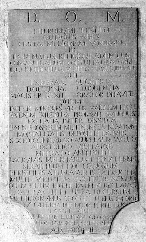 lapide commemorativa - bottega senese (sec. XVIII)