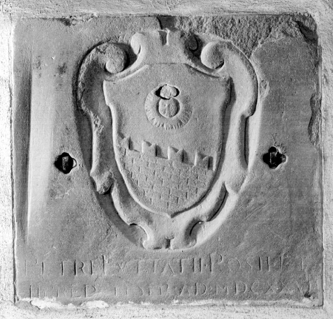 stemma gentilizio della famiglia Posi (lapide) - bottega senese (sec. XVII)