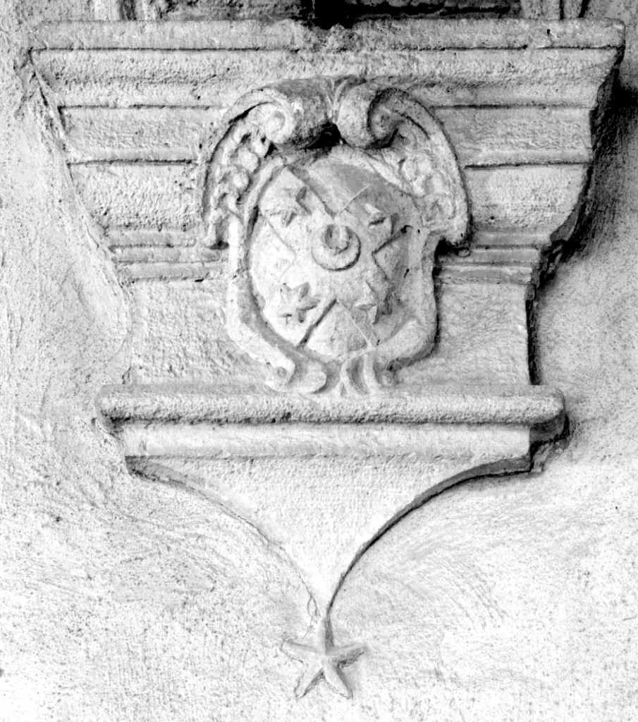 stemma gentilizio della famiglia Tinelli (peduccio, serie) - bottega toscana (sec. XVI)