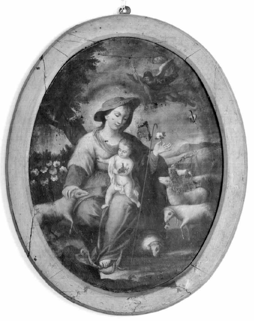 Immacolata Concezione come pastorella con Gesù Bambino e San Michele Arcangelo (dipinto) - ambito toscano (seconda metà sec. XVIII)