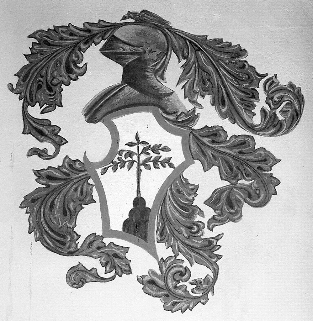 stemma (mostra di camino) - bottega toscana (secc. XV/ XVI)