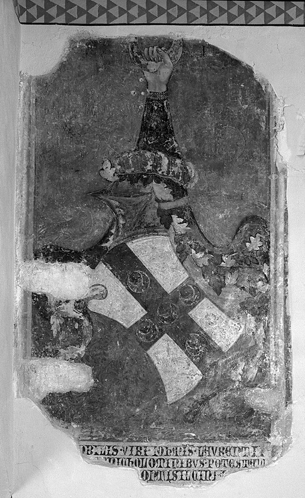 stemma gentilizio della famiglia Piccolomini (dipinto) - ambito senese (prima metà sec. XV)