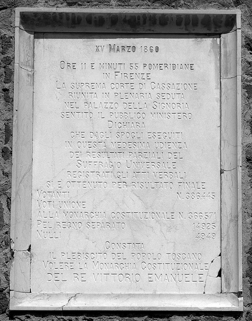 lapide documentaria - bottega toscana (sec. XIX)