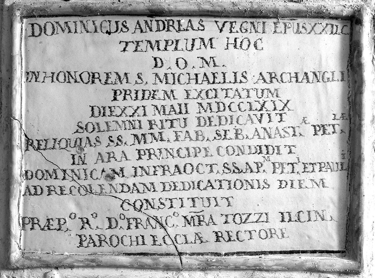 lapide documentaria - bottega toscana (sec. XVIII)