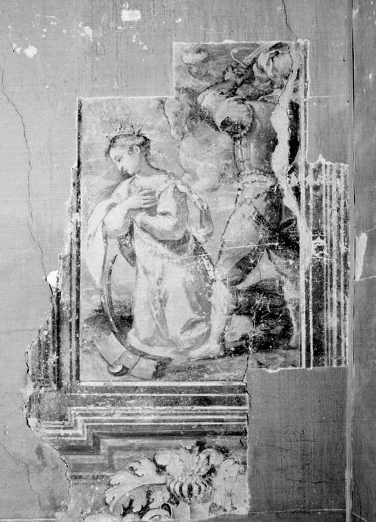 martirio di Santa Caterina d'Alessandria (dipinto, frammento) di Salimbeni Ventura detto Bevilacqua (secc. XVI/ XVII)