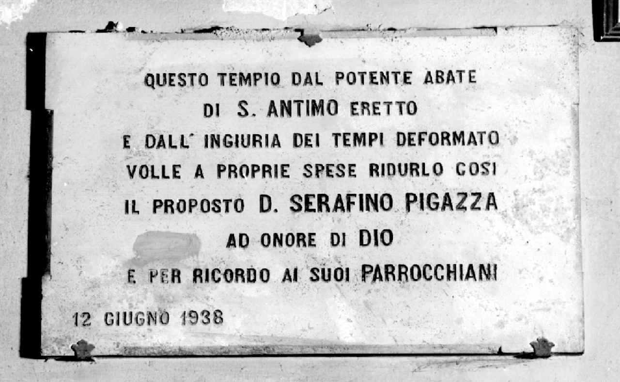 lapide documentaria - produzione toscana (sec. XX)