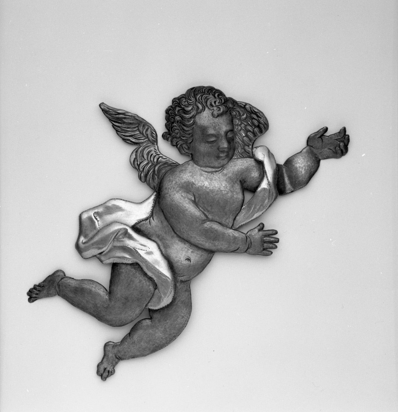 angioletto (addobbo di immagine sacra, serie) - bottega toscana (sec. XVIII)