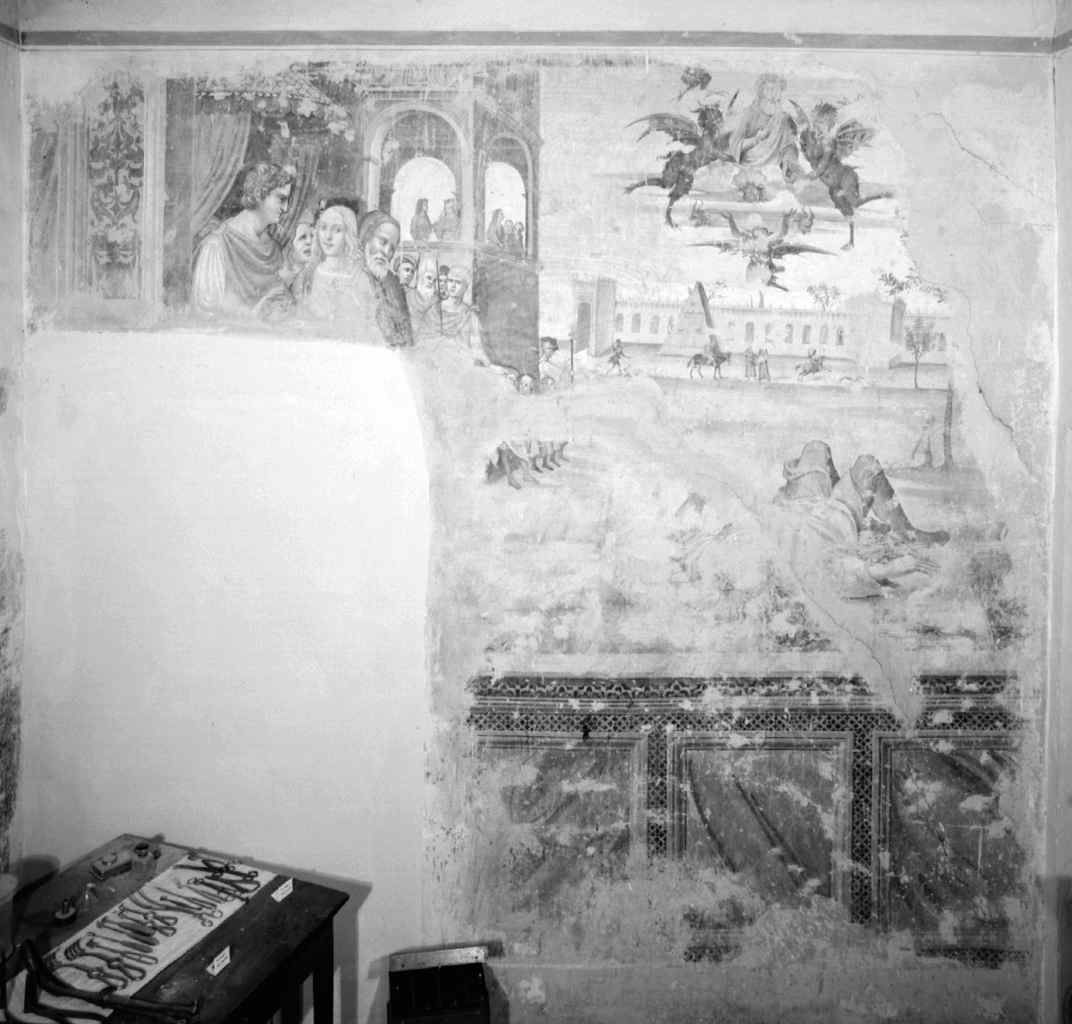 caduta di Simon Mago (dipinto, elemento d'insieme) di Tamagni Vincenzo (sec. XVI)