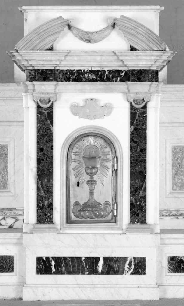 calice eucaristico (tabernacolo - a frontale architettonico, elemento d'insieme) di Bartolini Giovanni (sec. XVIII)