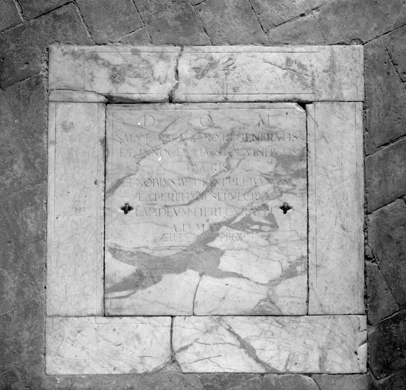 lastra tombale - bottega senese (sec. XVIII)