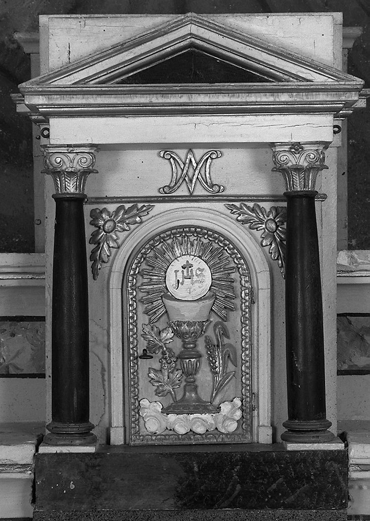 tabernacolo - a frontale architettonico - produzione toscana (prima metà sec. XIX)