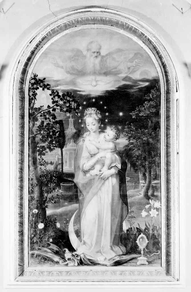 Immacolata Concezione e Dio Padre (dipinto) di Vanni Francesco (sec. XVI)