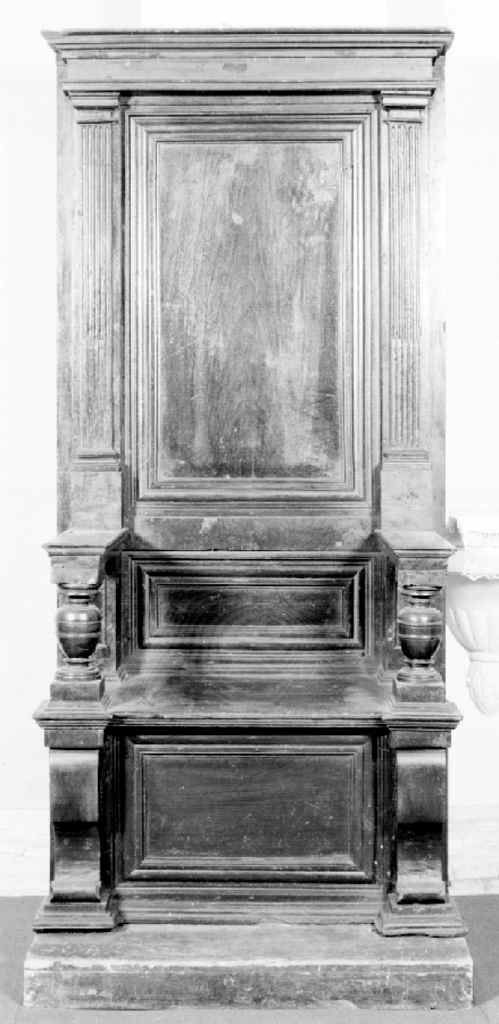 cattedra episcopale - manifattura toscana (secc. XVI/ XVII)