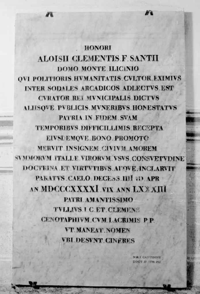 lapide tombale - manifattura senese (sec. XIX)